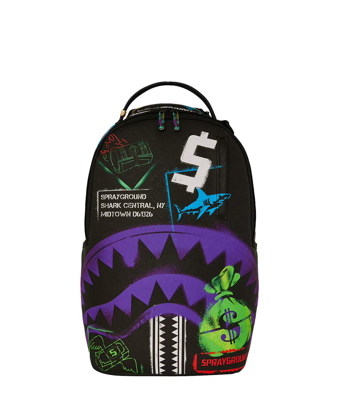 910B7620NSZSHARK CENTRAL STENCILS BLACK D